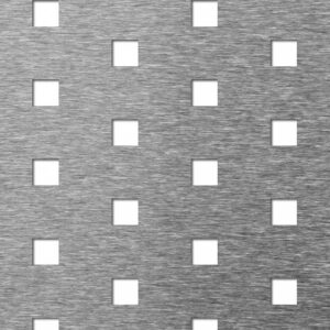 Qv ,Lochblech mit diagonal versetzten Quadratlochung