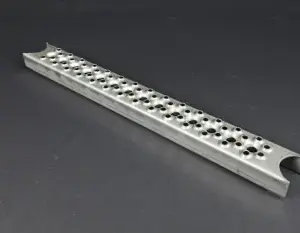 Leitersprosse Rund, Stahl roh 495x55x30x2 mm