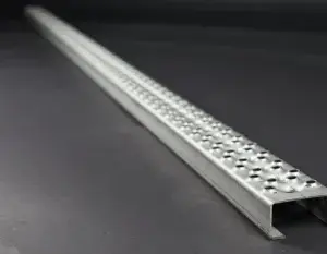 Leitersprosse Rund, Stahl roh 1980x55x30x2 mm