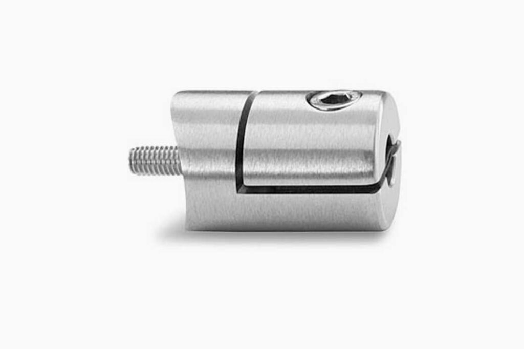 Plattenhalter für Pfostenrohr Ø 42,4mm – Ansicht 1