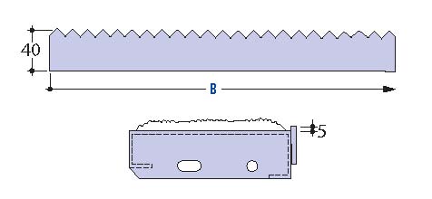 Rotec-Antislipleiste, DD 11 feuerverzinkt, 40×2 mm – Ansicht 1