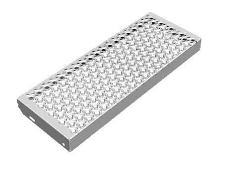 Treppenstufe Rotec-Rund S, DD11 feuerverzinkt, 240×40/70×2 mm – Ansicht 1