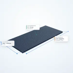 Schematische 3D-Ansicht: Gitterrostmatte 3.000 × 1.350 mm – MW 31 × 31 mm