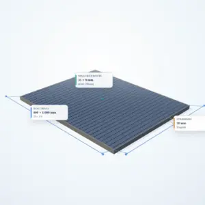 Schematische 3D-Ansicht: Industrie-Normrost 800 × 1000 mm – MW 31 × 9 mm – TS 30 × 2 mm